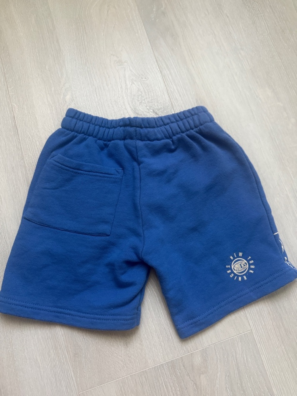 Blue Kids Knicks NBA Shorts with Orange Logo Zara - Picture 2 of 3